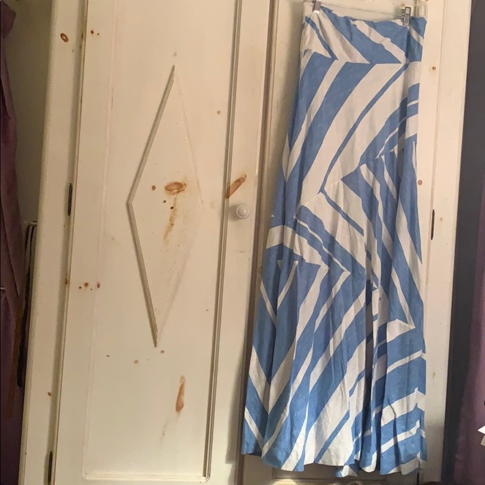 RARE Lilly Pulitzer Strapless Zig Zag Maxi Dress